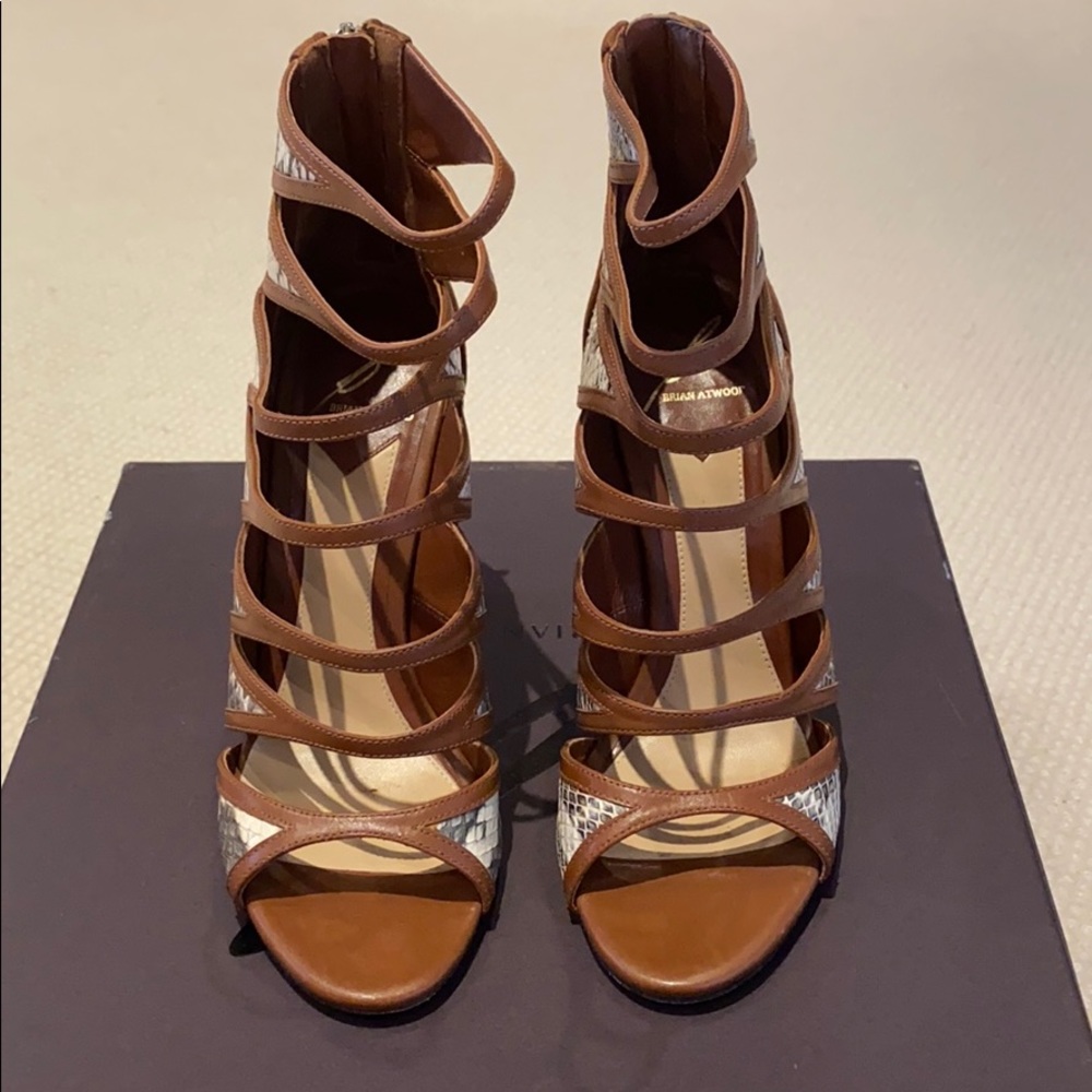Brian Atwood Snake Skin Heels